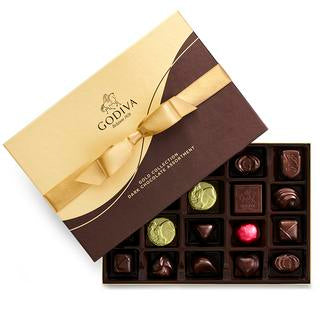 Godiva - Dark Chocolate Gift Box, Gold Ribbon, 22 pc. # 6145011