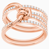 Lifelong Wide Ring, White, Rose-gold tone plated # 6135886