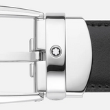 Montblanc- Horseshoe Buckle Black/Brown 30mm Reversible Leather Belt MB112960 # 6145945