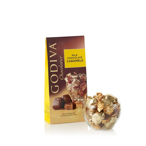 Godiva - Wrapped Milk Chocolate Caramels, Large Bags, 19pc  #6140528