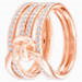 Lifelong Wide Ring, White, Rose-gold tone plated # 6135886