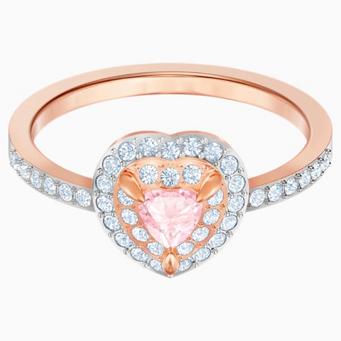 One Ring, Multi-colored, Rose-gold tone plated  # 6139689