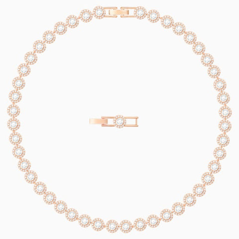 Swarovski - Angelic Necklace, White, Rose-gold tone plated #6135839