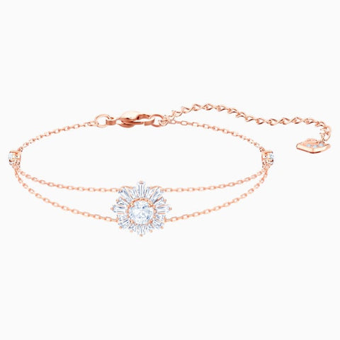 Swarovski - Sunshine Bracelet, White, Rose-gold tone plated #6139706