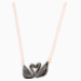 Swarovski - Iconic Swan Necklace, Black, Rose-gold tone plated #6126268